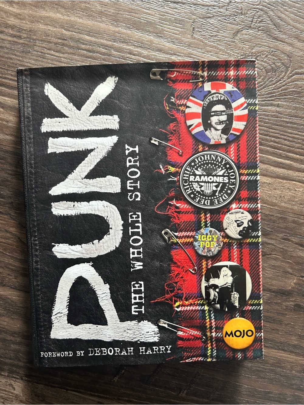 Punk: The Whole Story Book with Red Tartan and Button Badge Accents